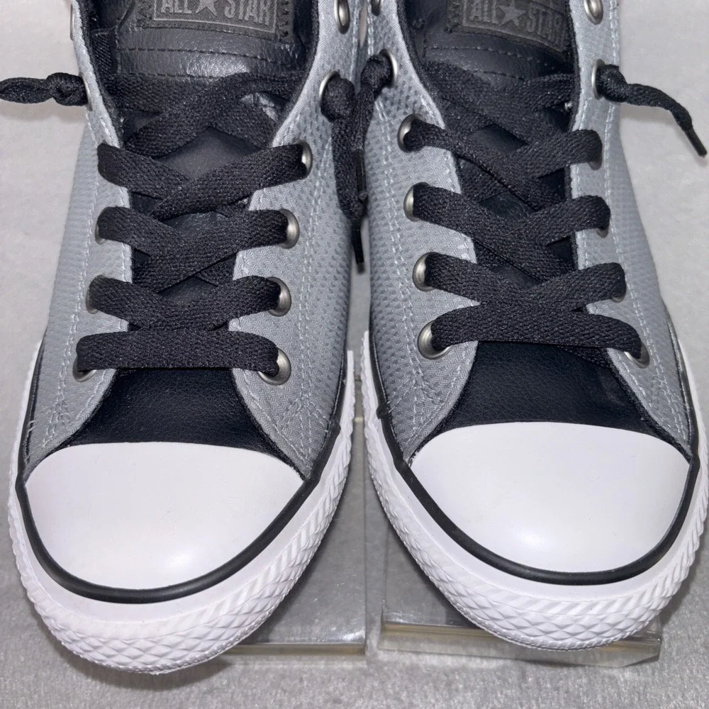 CONVERSE Chuck Taylor ALL STAR Street Mid Top Cool Grey Black Sneakers Youth‎ 6